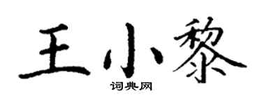 丁谦王小黎楷书个性签名怎么写