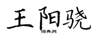 丁谦王阳骁楷书个性签名怎么写