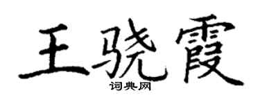 丁谦王骁霞楷书个性签名怎么写