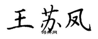 丁谦王苏凤楷书个性签名怎么写