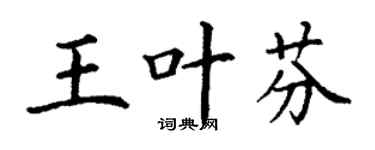 丁谦王叶芬楷书个性签名怎么写