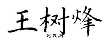 丁谦王树烽楷书个性签名怎么写