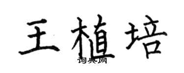 何伯昌王植培楷书个性签名怎么写