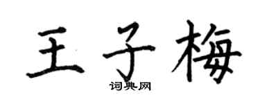 何伯昌王子梅楷书个性签名怎么写