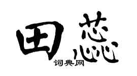 翁闿运田蕊楷书个性签名怎么写