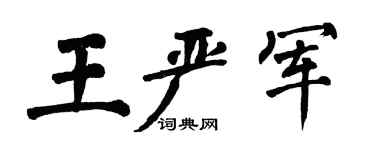 翁闿运王严军楷书个性签名怎么写