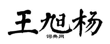 翁闿运王旭杨楷书个性签名怎么写