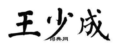 翁闿运王少成楷书个性签名怎么写