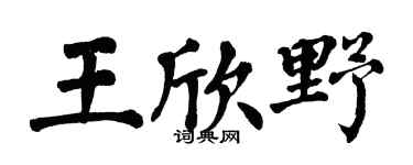 翁闿运王欣野楷书个性签名怎么写