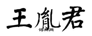 翁闿运王胤君楷书个性签名怎么写