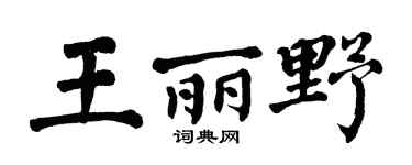 翁闿运王丽野楷书个性签名怎么写