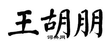 翁闿运王胡朋楷书个性签名怎么写