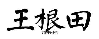 翁闿运王根田楷书个性签名怎么写