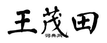 翁闿运王茂田楷书个性签名怎么写