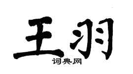 翁闿运王羽楷书个性签名怎么写