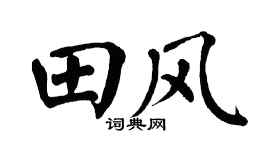 翁闿运田风楷书个性签名怎么写