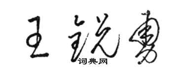 骆恒光王锐勇草书个性签名怎么写