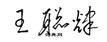 骆恒光王聪辉草书个性签名怎么写