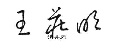 骆恒光王庄明草书个性签名怎么写