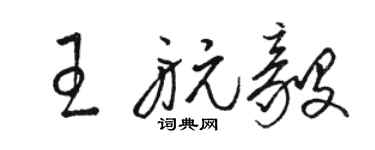 骆恒光王航毅草书个性签名怎么写