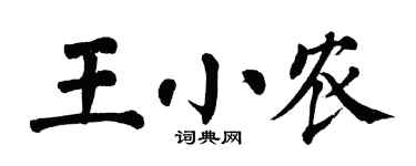 翁闿运王小农楷书个性签名怎么写