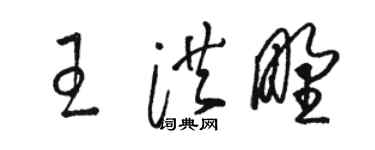 骆恒光王洪野草书个性签名怎么写