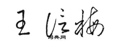 骆恒光王信梅草书个性签名怎么写