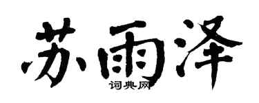 翁闿运苏雨泽楷书个性签名怎么写