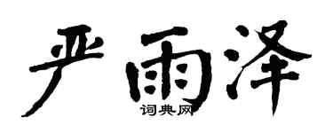 翁闿运严雨泽楷书个性签名怎么写