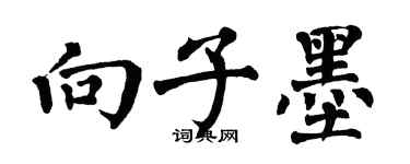 翁闿运向子墨楷书个性签名怎么写