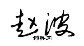 朱锡荣赵波草书个性签名怎么写