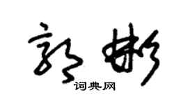 朱锡荣郭彬草书个性签名怎么写