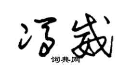 朱锡荣冯威草书个性签名怎么写