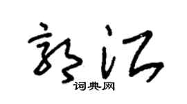 朱锡荣郭江草书个性签名怎么写