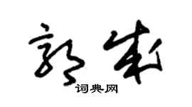 朱锡荣郭成草书个性签名怎么写