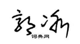 朱锡荣郭冰草书个性签名怎么写