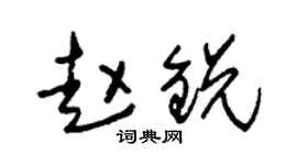 朱锡荣赵锐草书个性签名怎么写