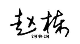 朱锡荣赵栋草书个性签名怎么写