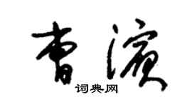 朱锡荣曹滨草书个性签名怎么写