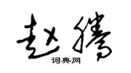 朱锡荣赵腾草书个性签名怎么写