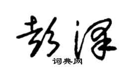 朱锡荣彭泽草书个性签名怎么写