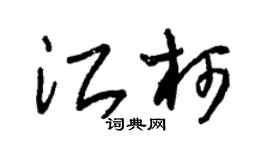 朱锡荣江柯草书个性签名怎么写