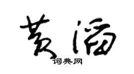 朱锡荣黄滔草书个性签名怎么写