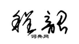 朱锡荣程韶草书个性签名怎么写