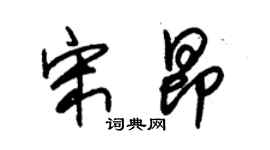 朱锡荣宋昂草书个性签名怎么写