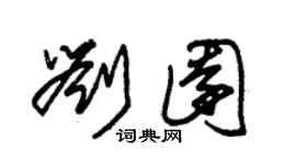 朱锡荣刘园草书个性签名怎么写