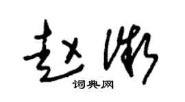 朱锡荣赵微草书个性签名怎么写