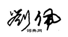 朱锡荣刘佩草书个性签名怎么写