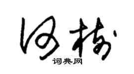 朱锡荣何树草书个性签名怎么写