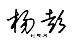 朱锡荣杨彭草书个性签名怎么写